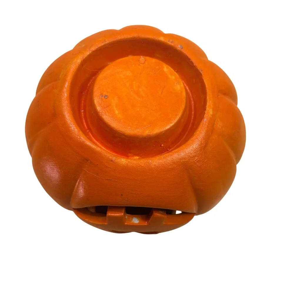 VTG 1989 Witch Time Halloween Pumpkin Candle Ceramic Votive Jack O Lantern NIB